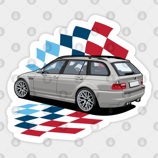 Silverstone Silver Wagon Sticker by icemanmsc